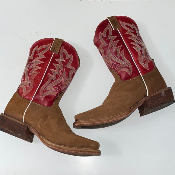 Justin Boots Buckskin Apache Brown Red 